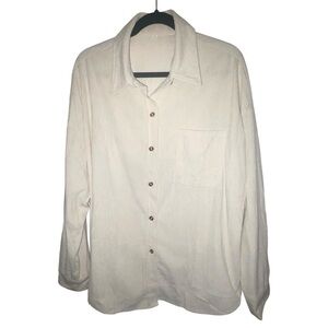Long Sleeve Corduroy Button Down Shirt XXL NWOT